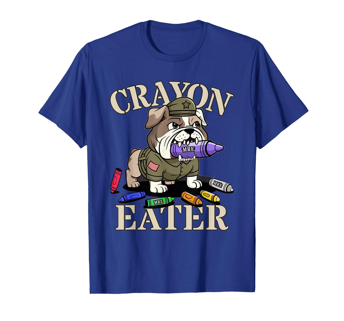 Sarcastic Crayon Eater Bulldog Officer Squad Military Corps T-Shirt