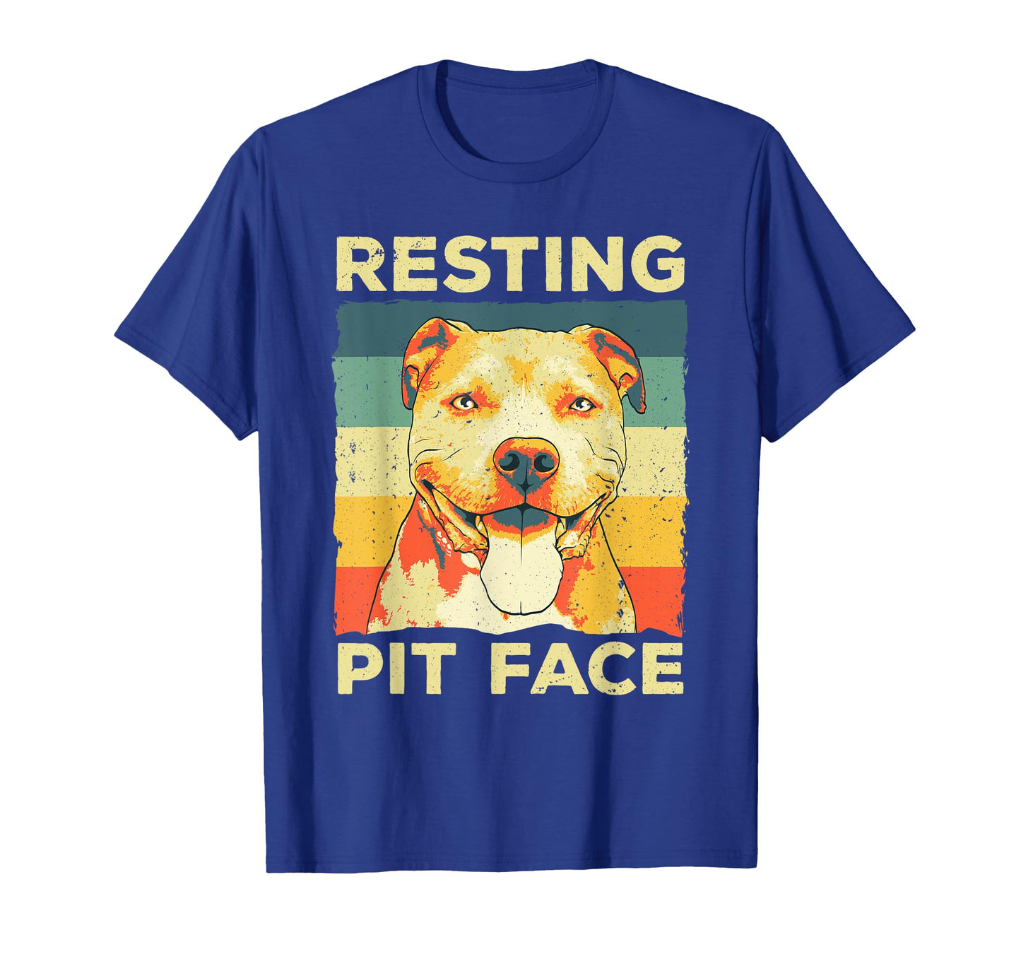 Funny Pitbull Resting Pit Face Art Men Women Pitbull Owner T-Shirt