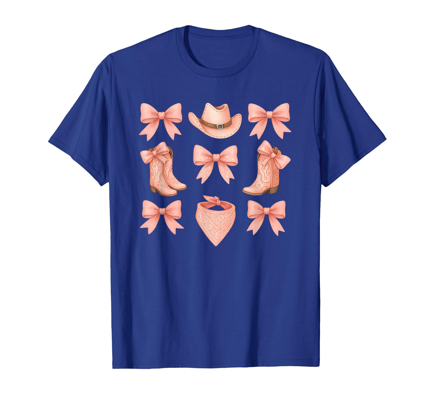 Coquette Pink Bow Cowgirl Boots Western Country Youth Teen T-Shirt