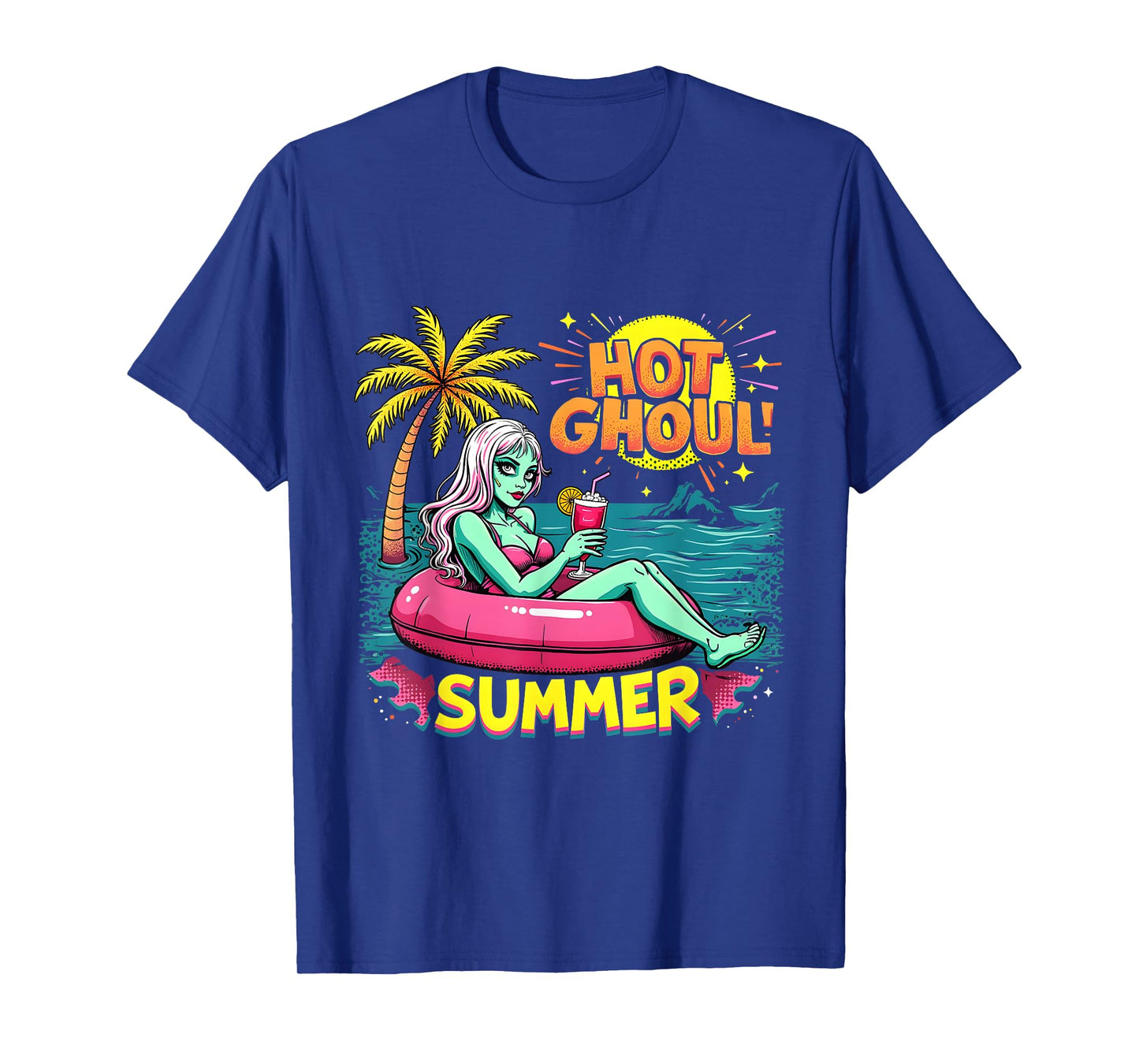 Hot Ghoul Summer Funny Creepy Beach Vacation Humor T-Shirt
