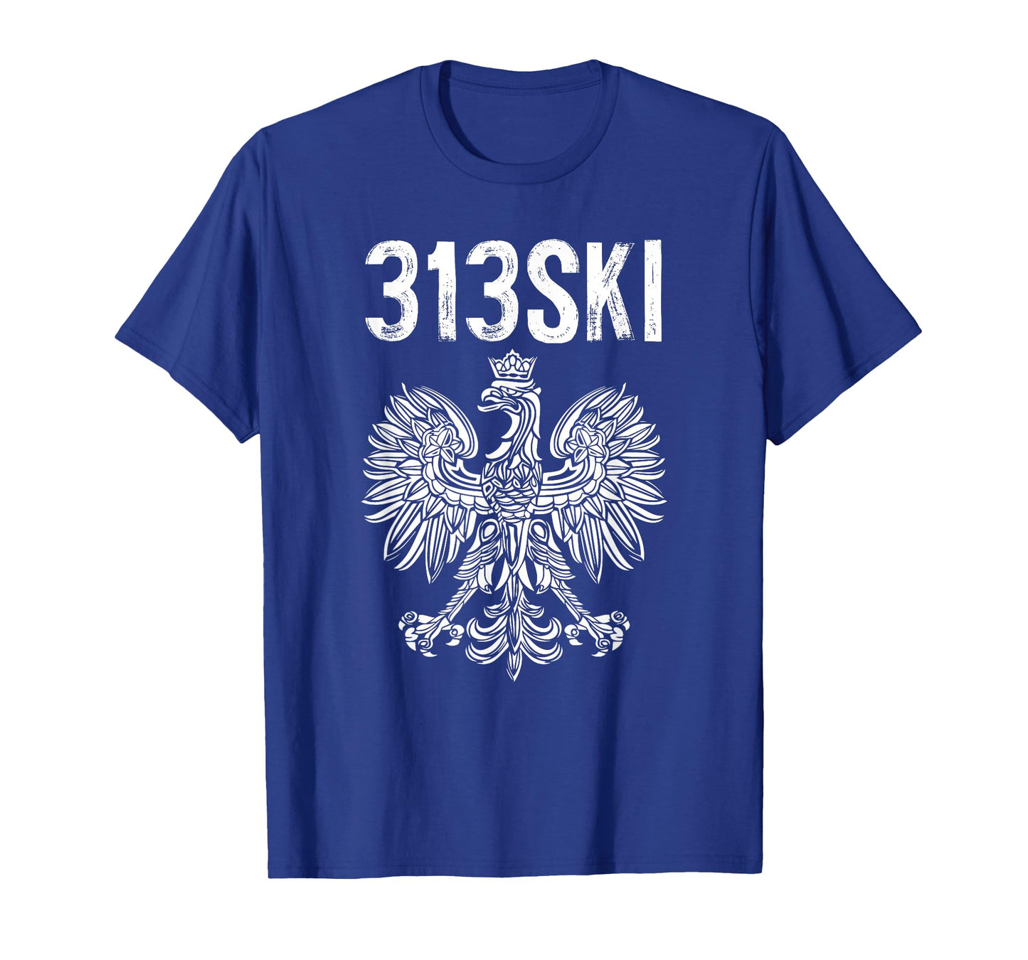 313SKI Detroit Michigan Area Code 313 Polish Pride T-Shirt