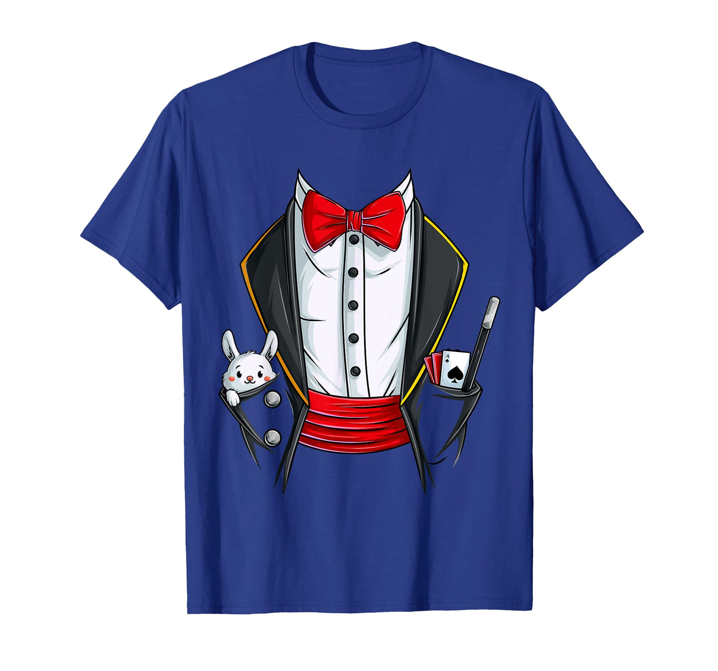 Magician Halloween Costume, Funny Rabbit Tuxedo T-Shirt