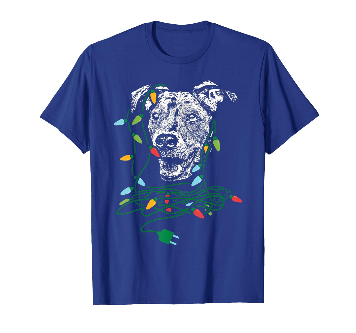 Christmas Lights Catahoula Leopard Dog Dog Lover T-Shirt
