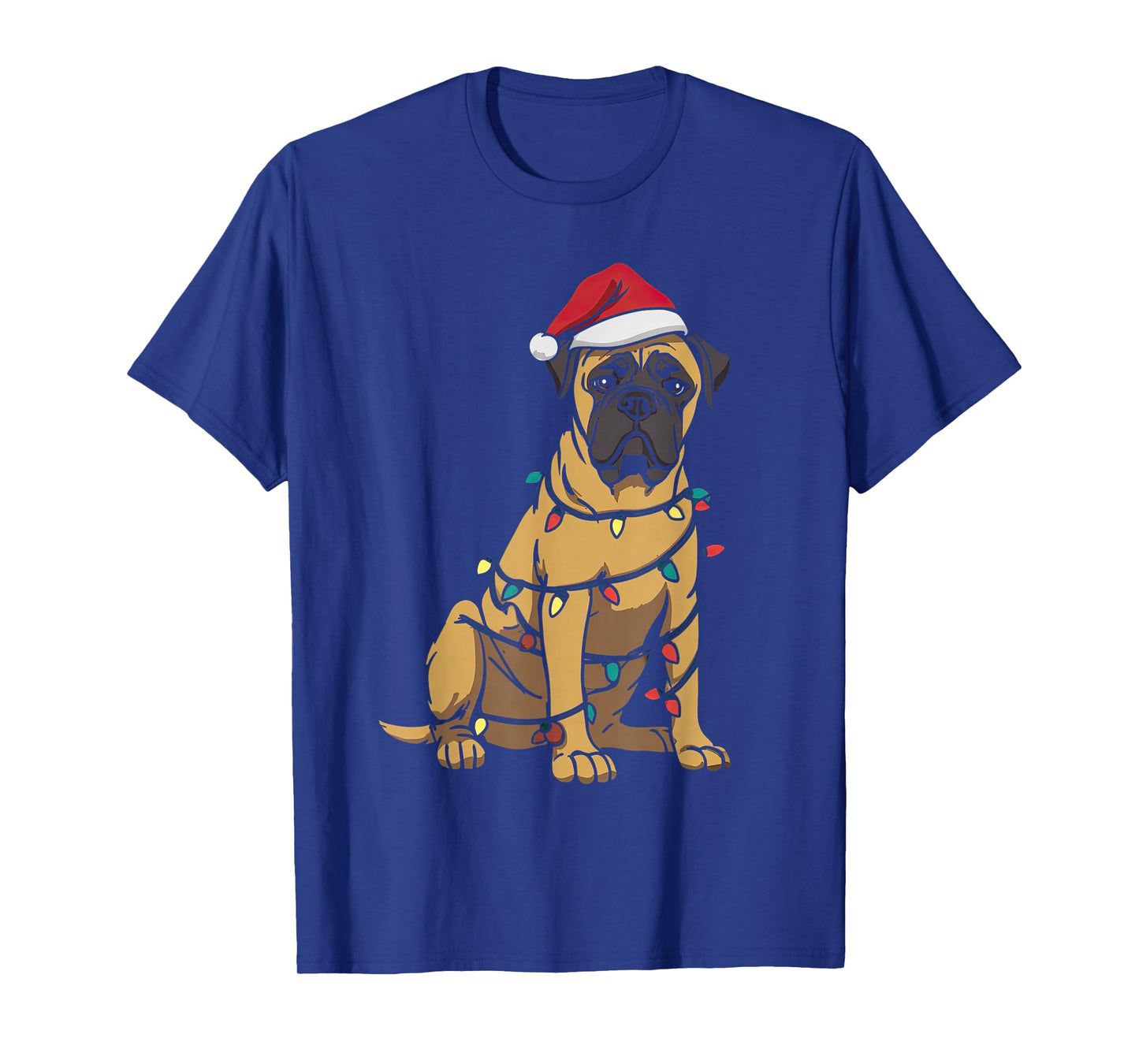 Funny Bullmastiff Christmas Graphics Dog Lights Bull Mastiff T-Shirt