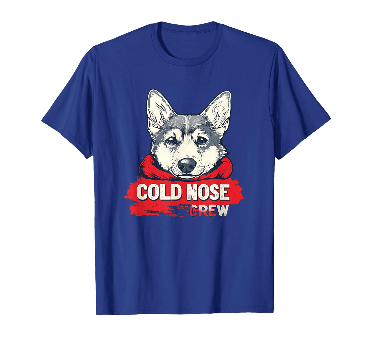 Funny Dog with Shawl for Cold Nose Crew Lovers T-Shirt