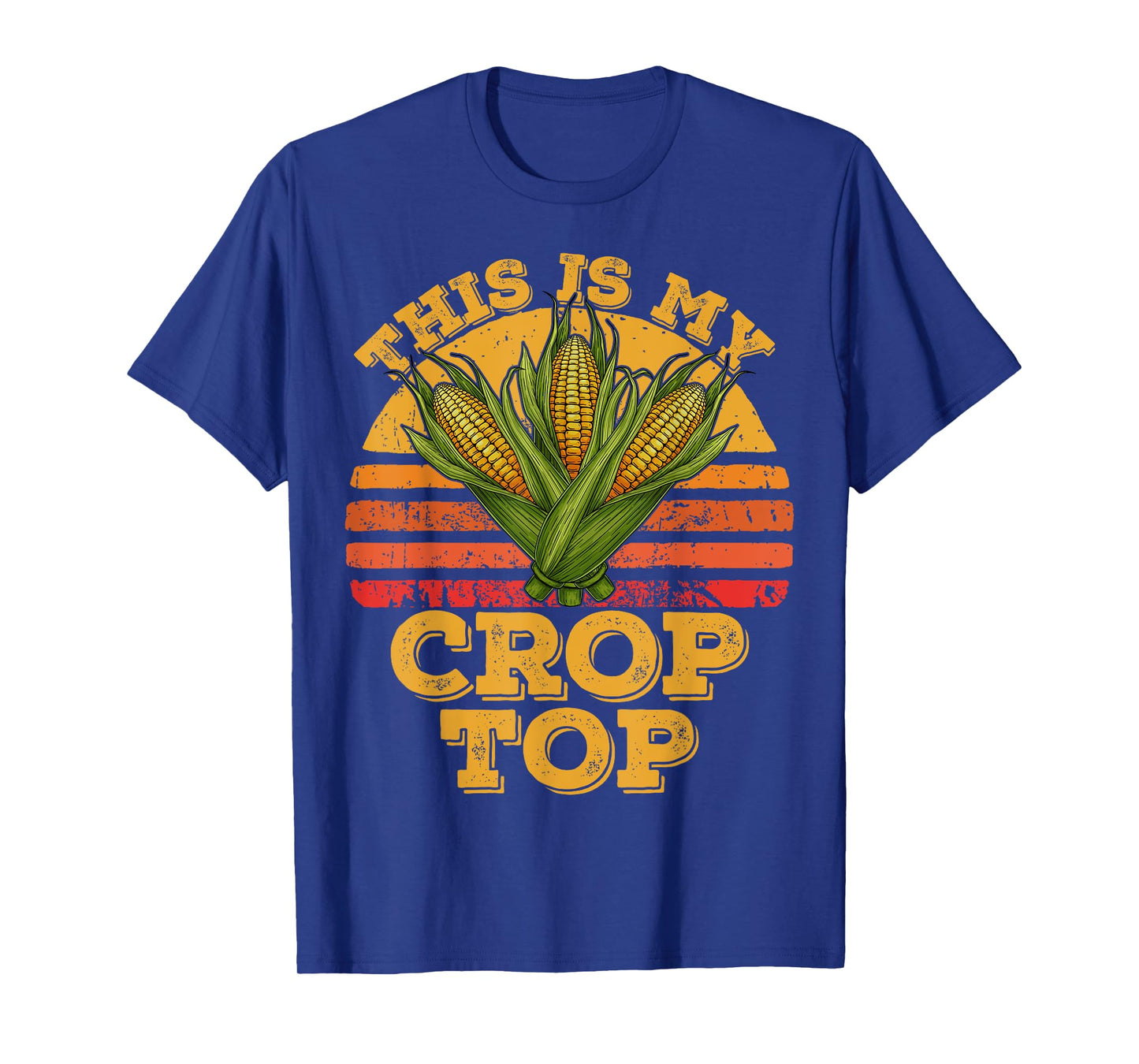 This Is My Crop Top Funny Farmer Farming Corn Lover Retro T-Shirt
