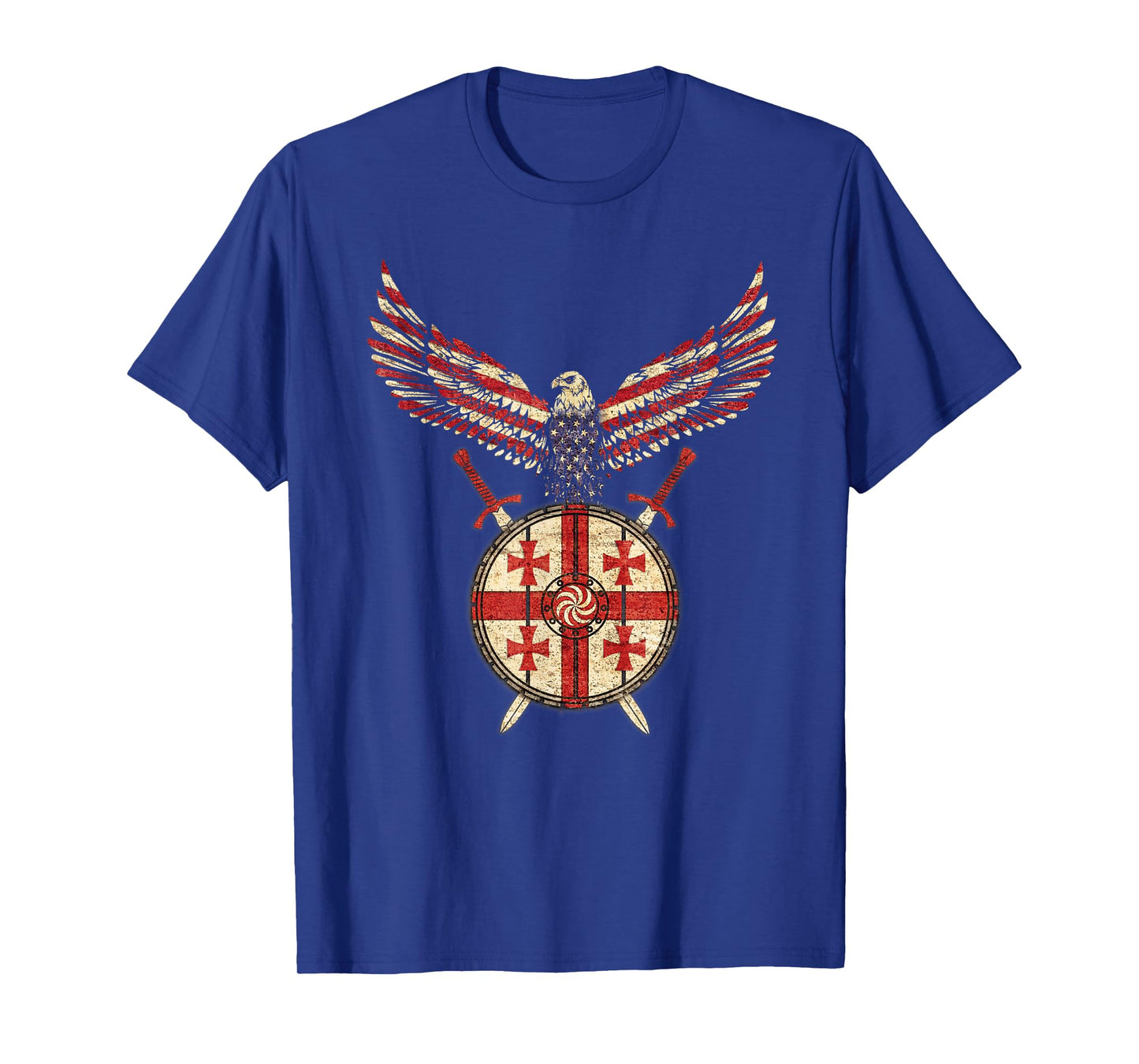 Flag of USA and Georgia, Georgian American T-Shirt