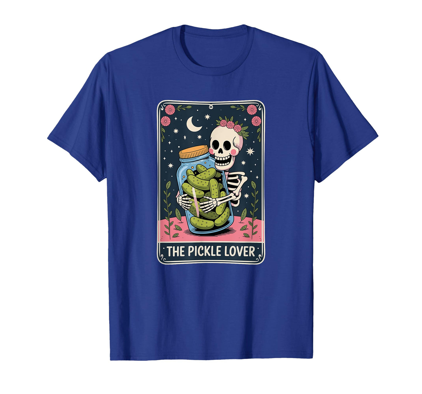 The Pickle Lover Tarot Card Skeleton Pickle Jar T-Shirt