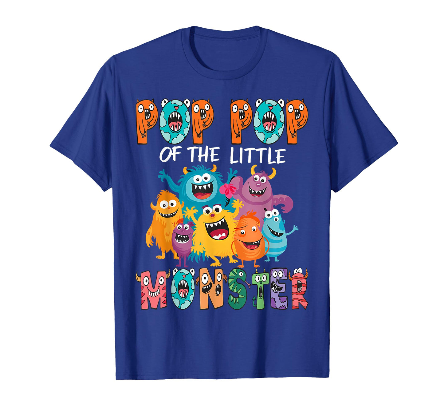 Pop Pop Of The Little Monster Kids 1St Birthday Party T-Shirt