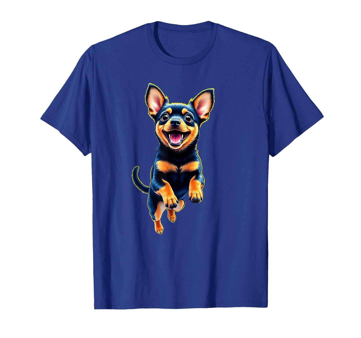Chiweenie Dog Lovers Jumping Design Cute Funny Chiweenie T-Shirt