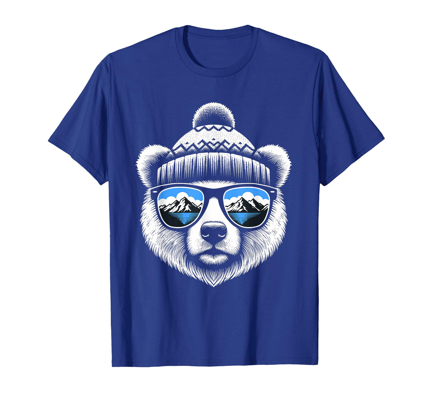 Eisbär with Knitted Hat Loves Skiing and Snowboarding T-Shirt