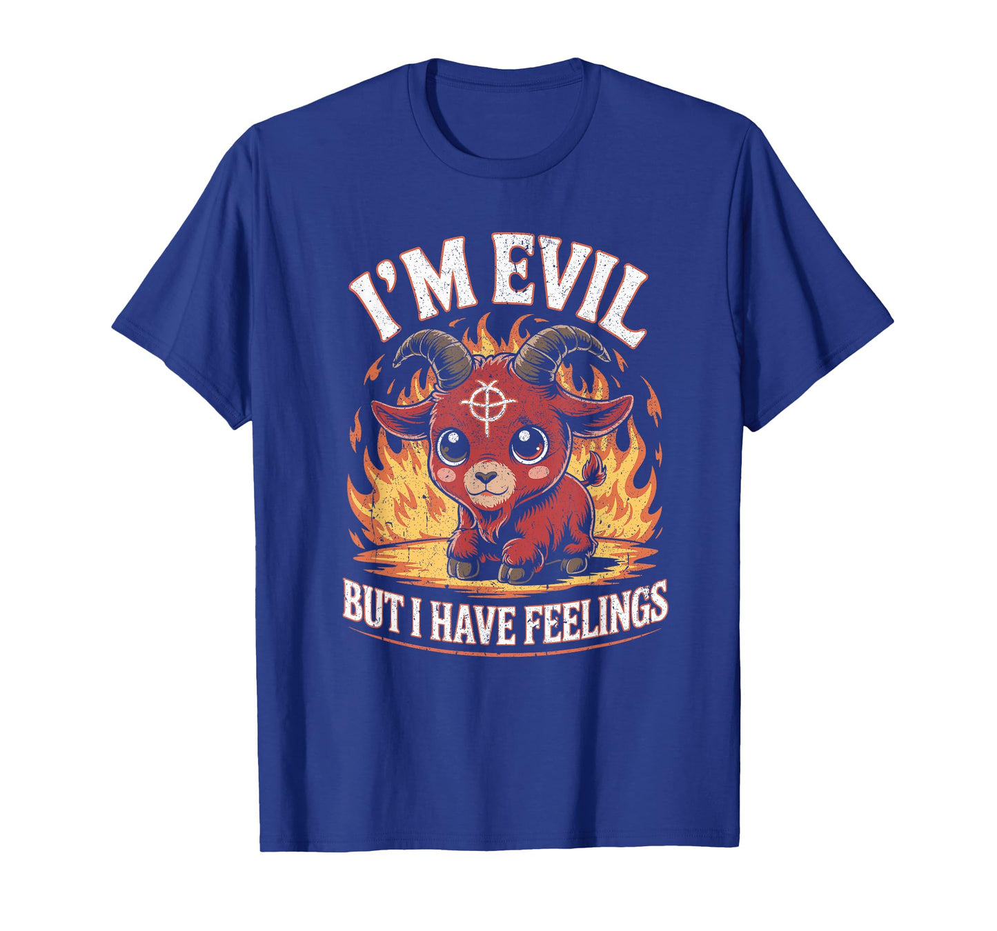 I’m Evil But I Have Feelings Cute Demon Goat T-Shirt