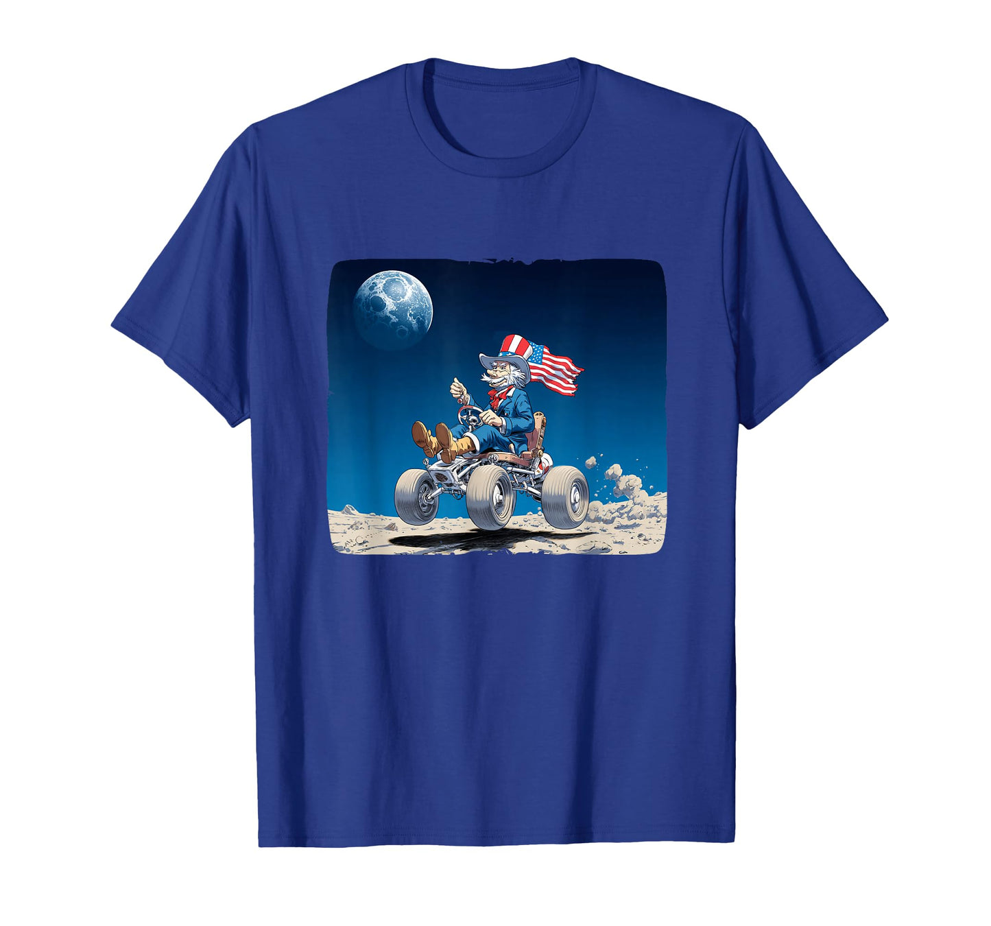 Nice Moon and Space Vehicle with Earth View for Man & Woman T-Shirt