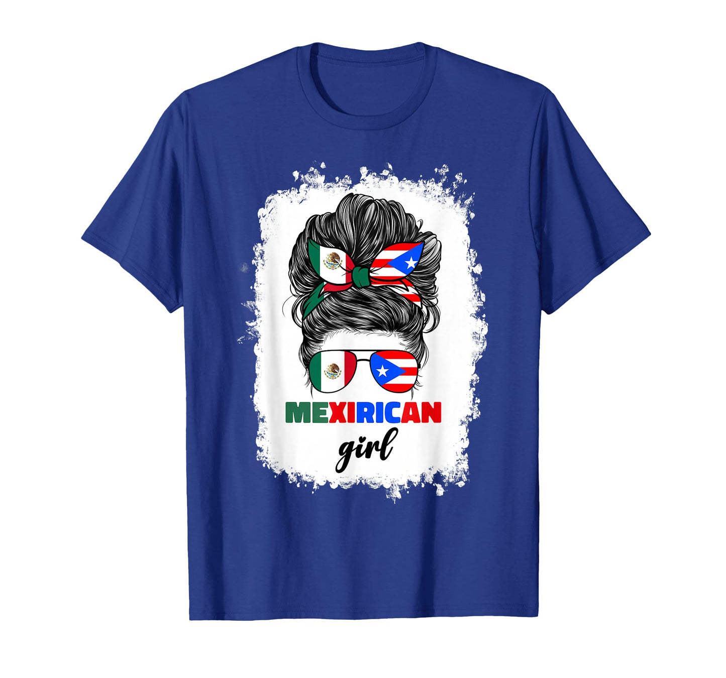 Mexirican Girl Mix Half Mexican And Puerto Rican Rico Flag T-Shirt