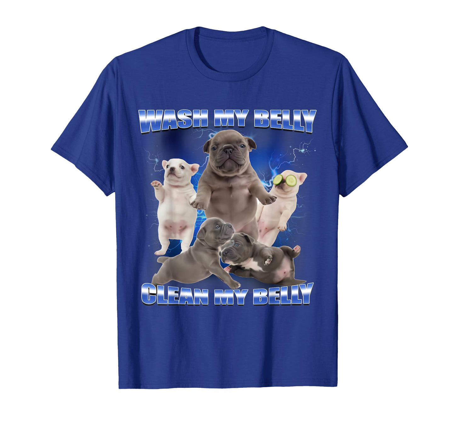 Pibble Dog Wash Clean My Belly Funny Meme T-Shirt