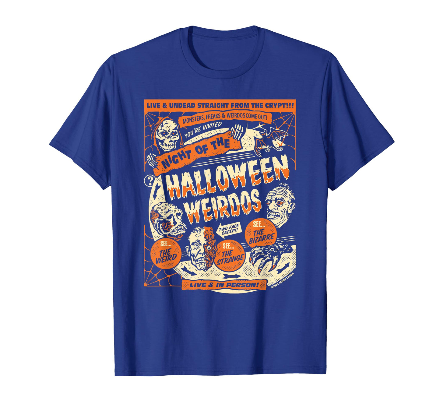 Punk Rock Retro Night Of The Halloween Weirdos Spooky Season T-Shirt