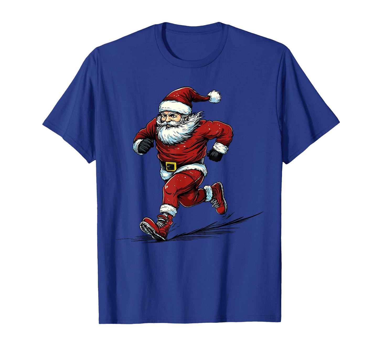 Santa Running Cross Country XC Runner Christmas Xmas Pajama T-Shirt