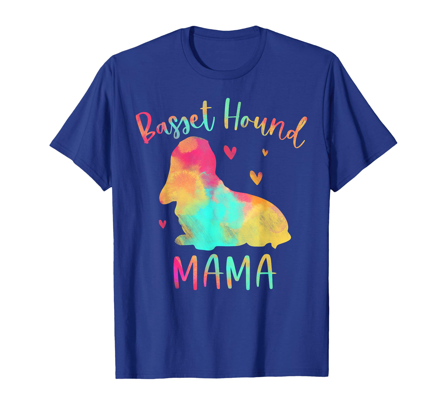 Basset Hound Mama Colorful Basset Hound Gifts Dog Mom T-Shirt for Men Women Kids