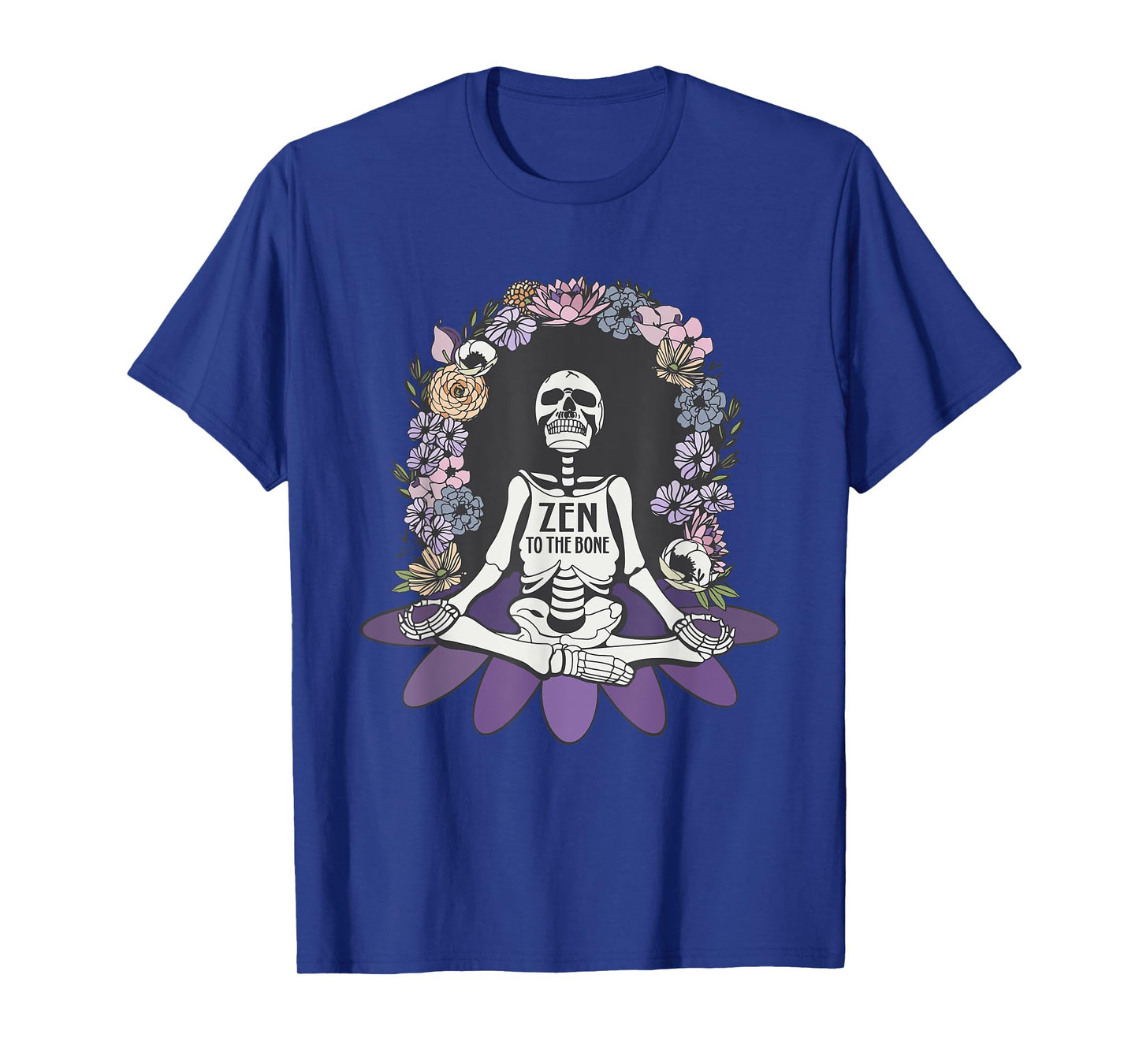 Zen to the Bone Yoga Halloween Skeleton Yoga Lover Meditate T-Shirt