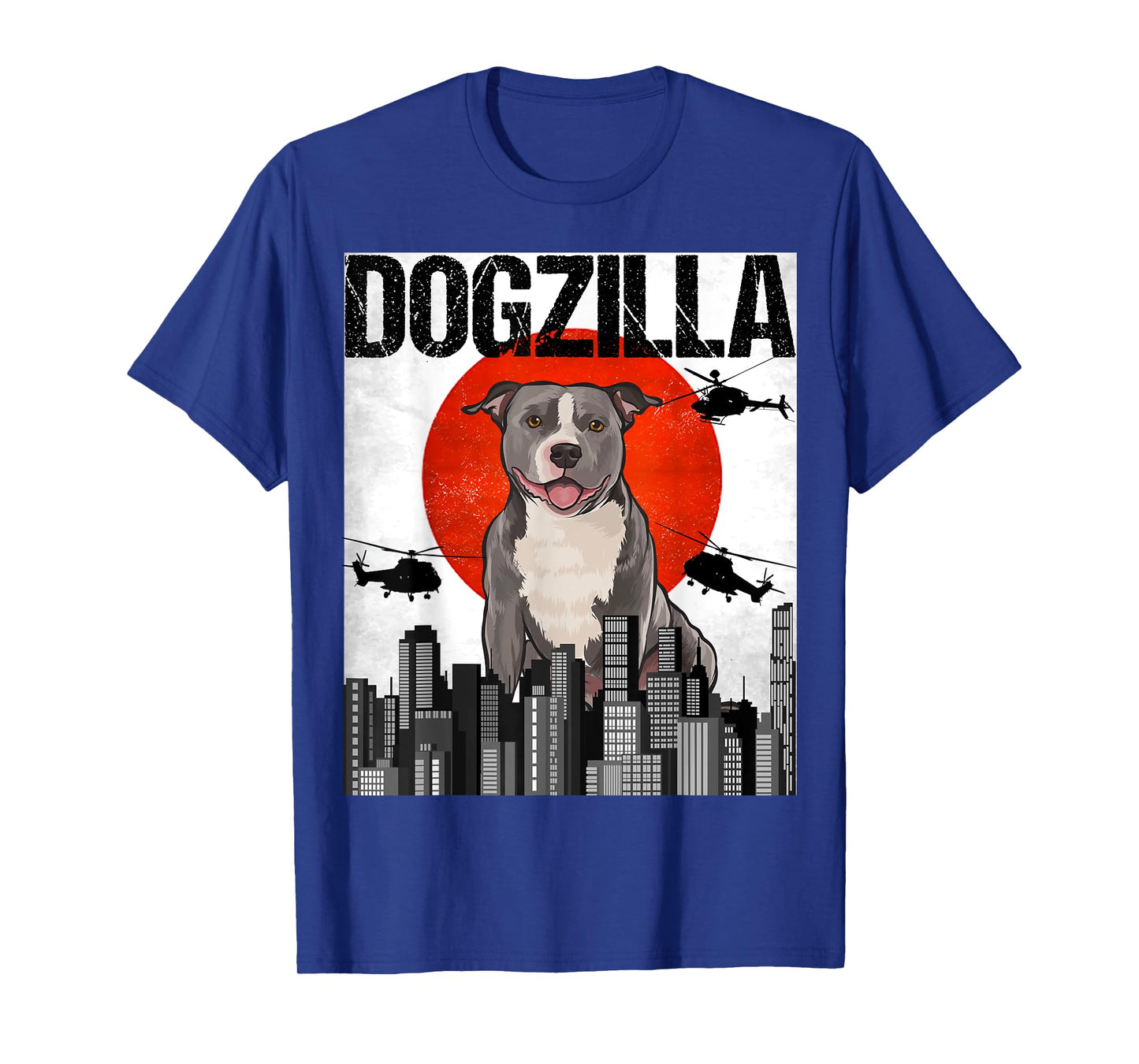 Funny Vintage Japanese Dogzilla Staffordshire Bull Terrier T-Shirt