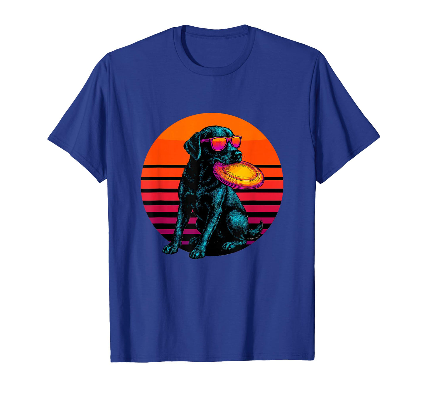 Retro Dog with Frisbee Ultimate Frisbee Player T-Shirt