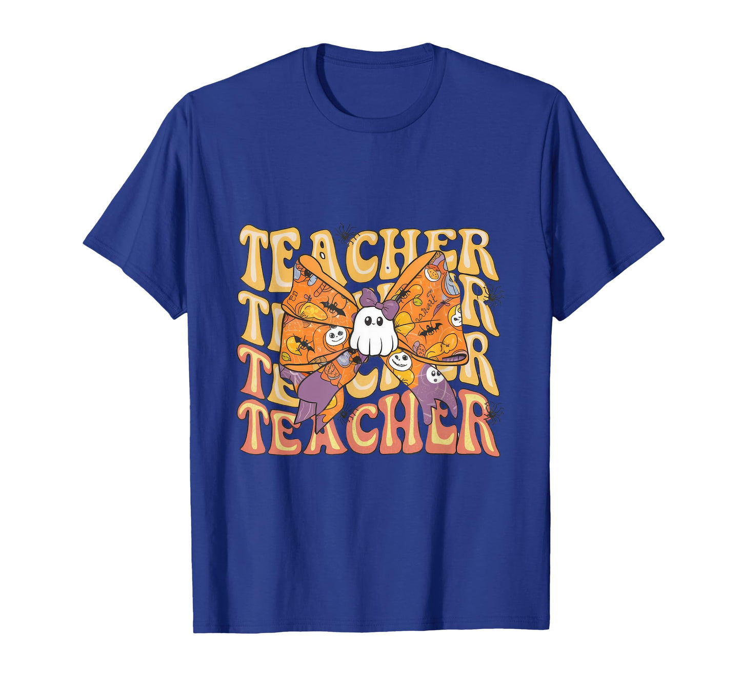 Spooky Ghost Coquette Retro Halloween Teacher Spooky fall T-Shirt