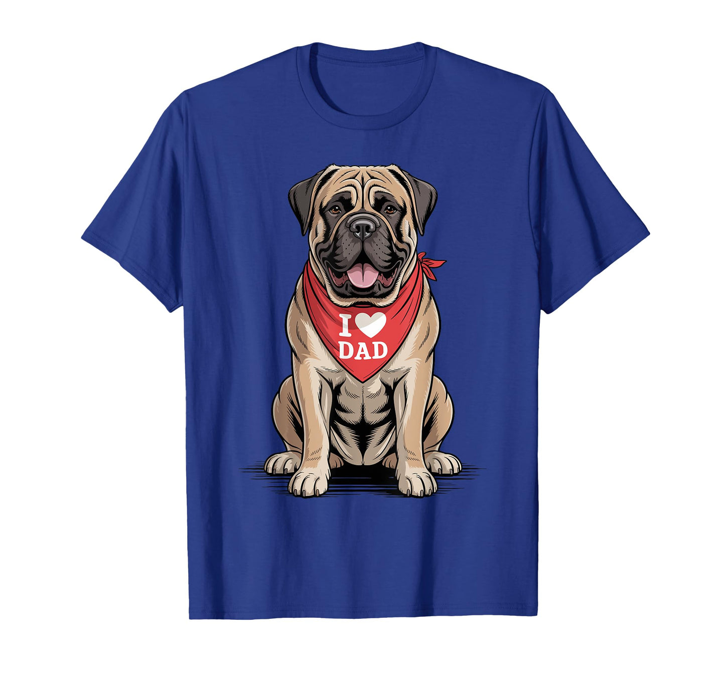 I Love Dad Bullmastiff Lover Dog Dad T-Shirt
