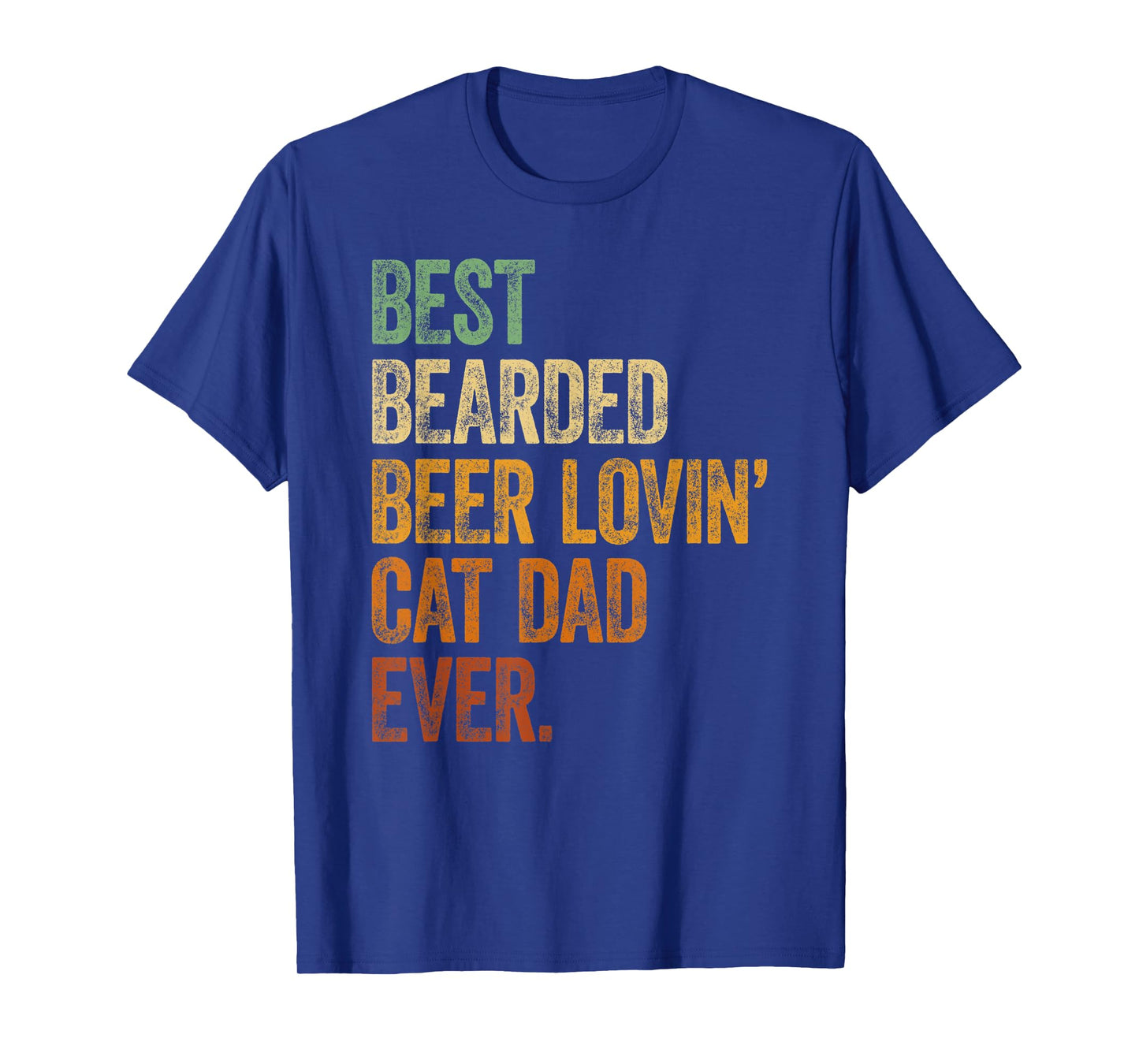 Mens Best Bearded Beer Lovin Cat Dad Shirt Pet Lover Owner Gifts T-Shirt