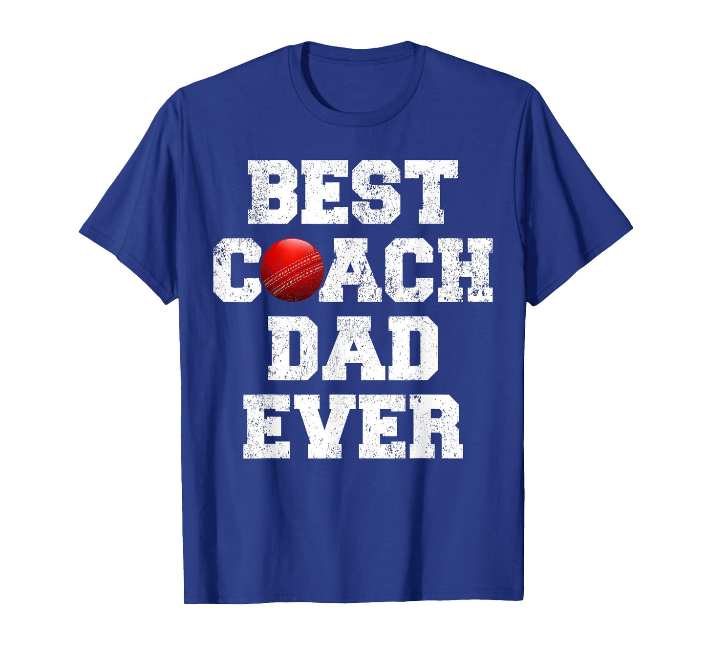 Mens Distressed Vintage Best Cricket Coach Dad Father's Day T-Shirt