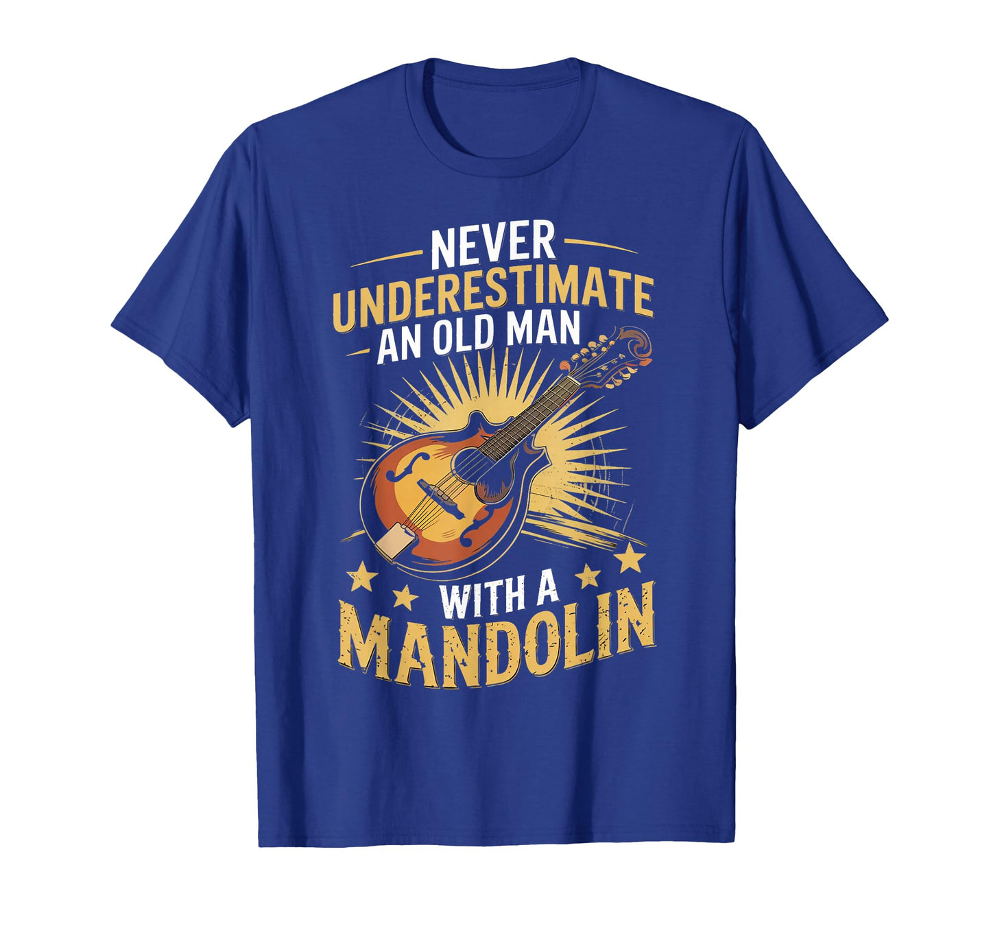 Old Man With A Mandolinist Bluegrass Guitar Mandolin T-Shirt