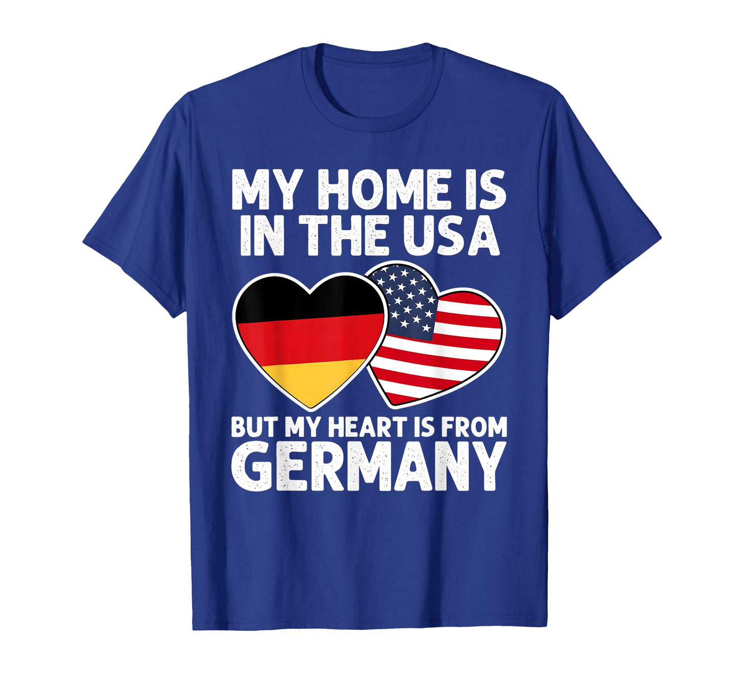 My Home USA My Heart Germany German American Pride Flag T-Shirt