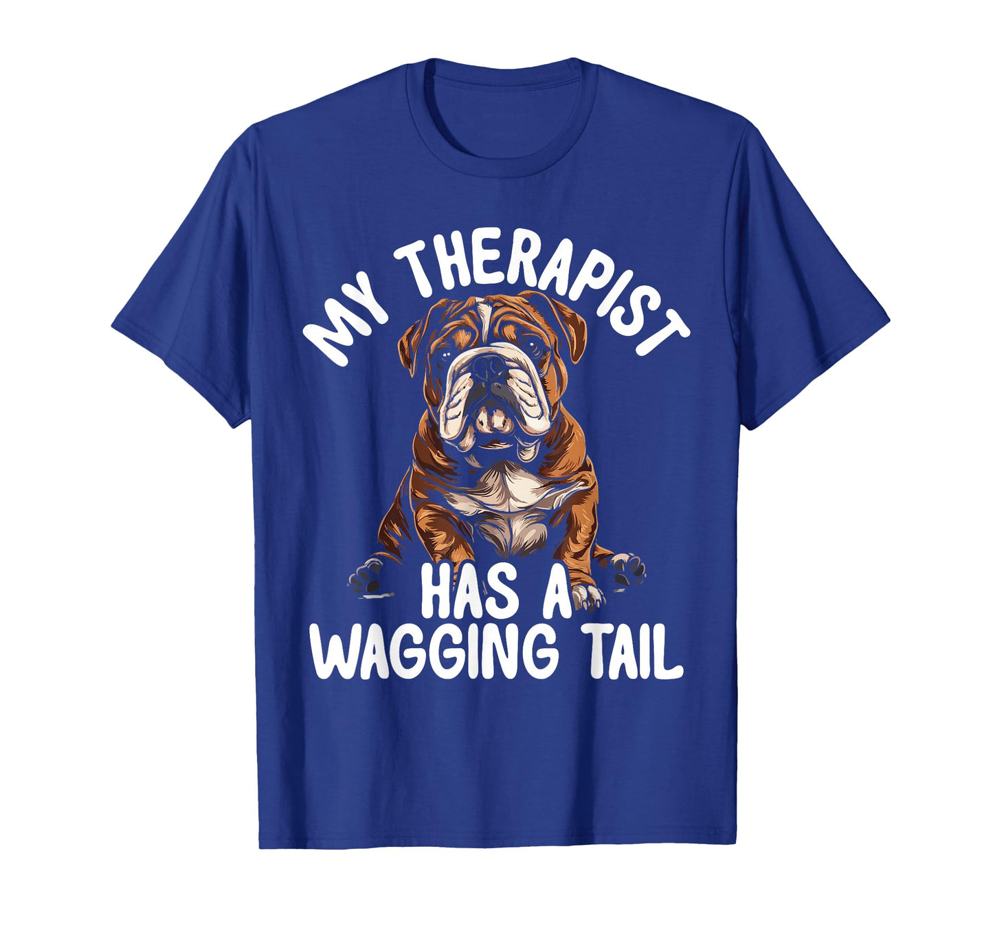 Bulldog Design Therapy Service Dog T-Shirt