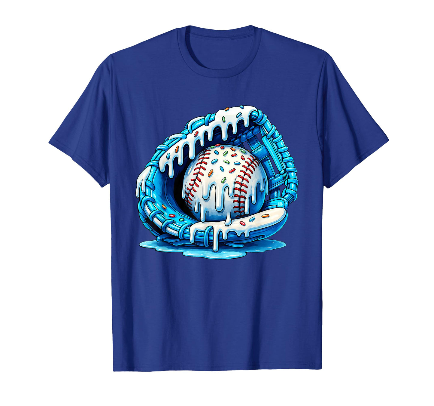 Baseball Drip For Boys Ice Cream Drip Youth Boys Baseball T-Shirt