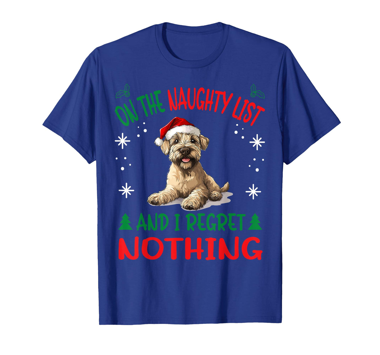 Cute Soft Coated Wheaten Terrier Dog Christmas On The T-Shirt