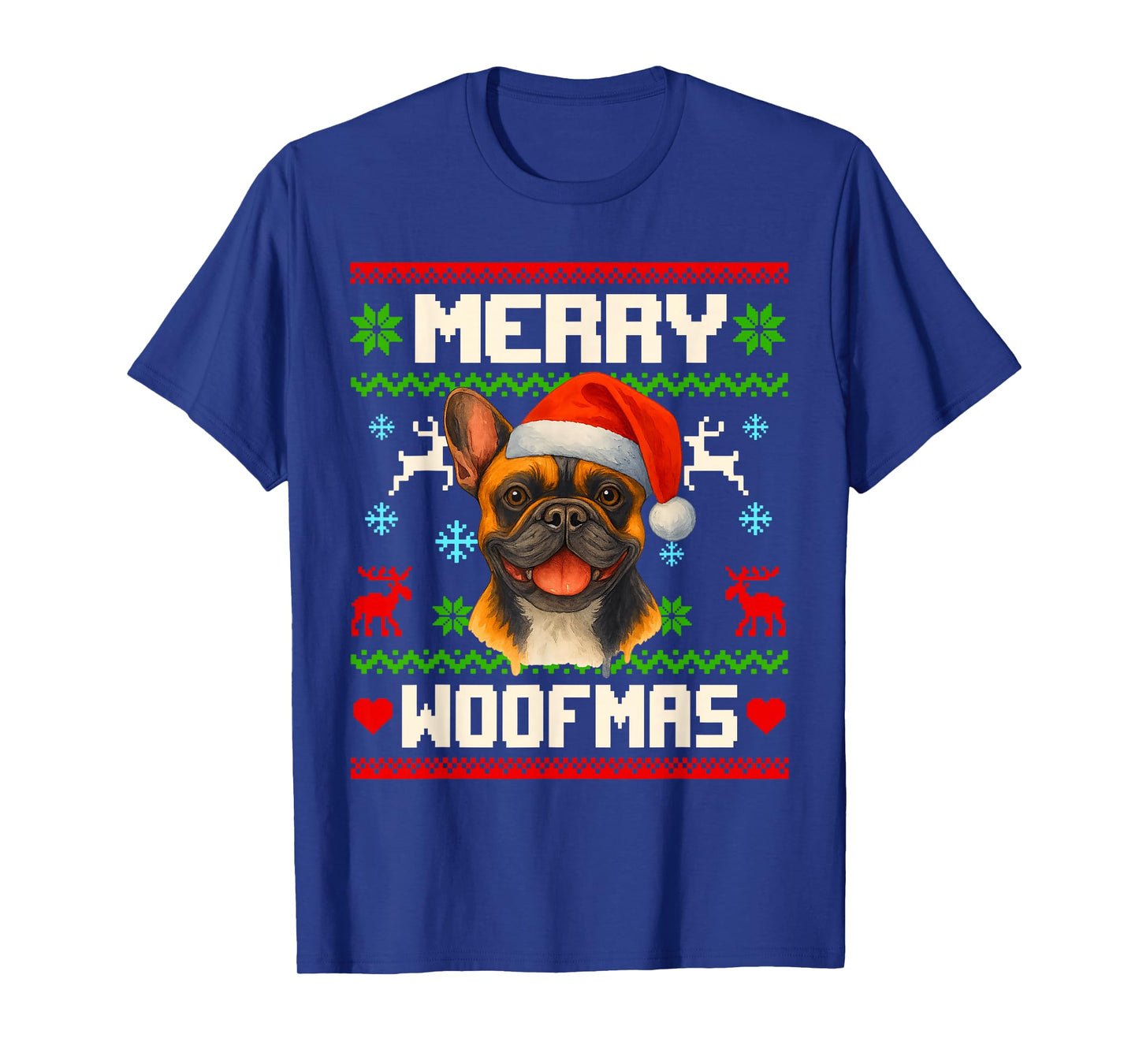 French Bulldog Dog Christmas Ugly Sweater Pet Dog Lover Xmas T-Shirt