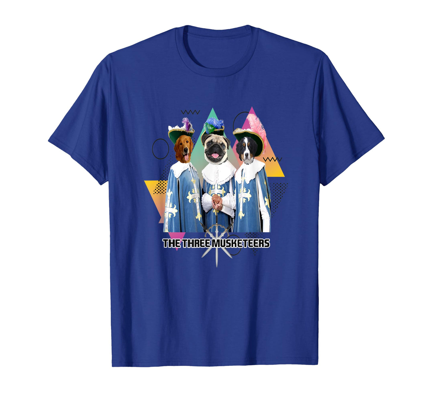 Funny Cute Three Musketeers Dogs T-Shirt T-Shirt
