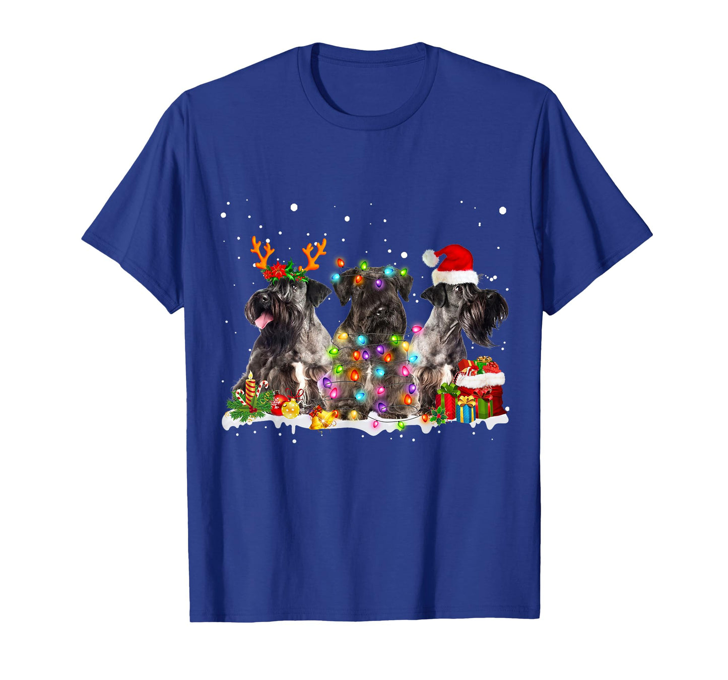 Santa Cesky Terrier Dog Gorgeous Reindeer Christmas Pajama T-Shirt