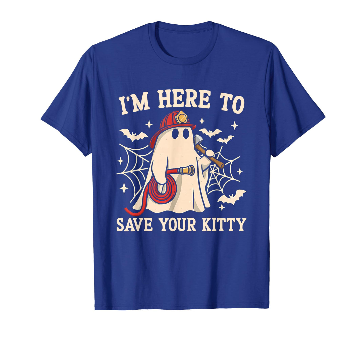 Save Your Kitty Funny Firefighter Fireman Halloween Costume T-Shirt
