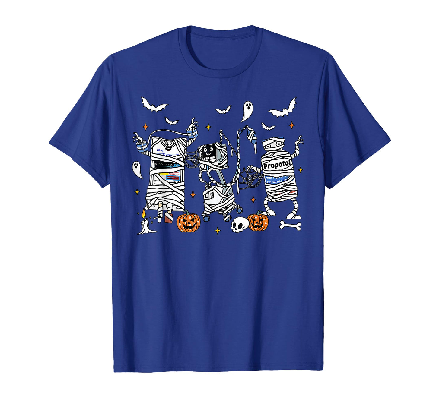 Halloween ICU Nurse Propofol Mummy NICU PICU Nurse Tech T-Shirt
