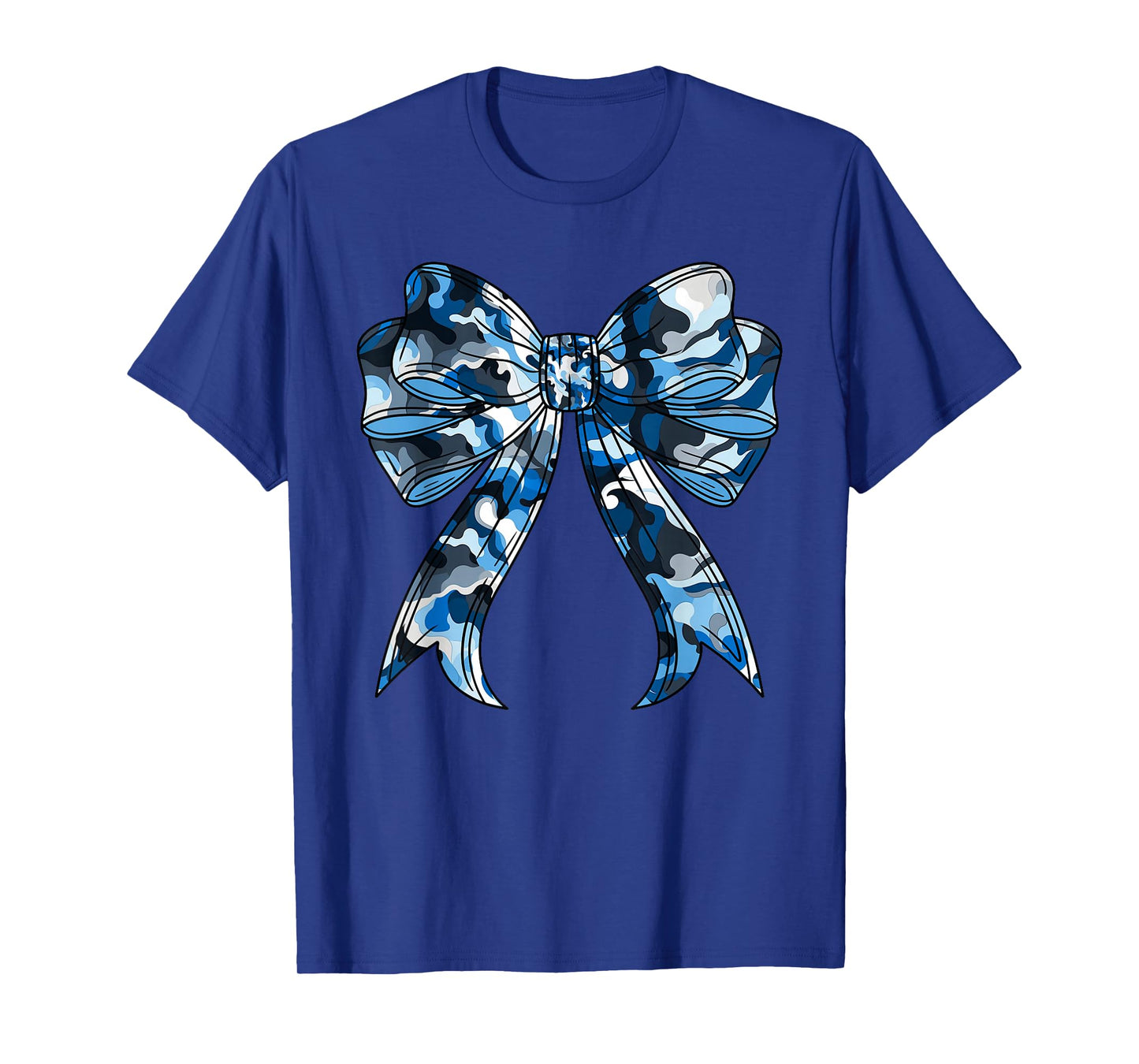 Blue Camouflage Camo Coquette Bow Hunting For Women Kids T-Shirt