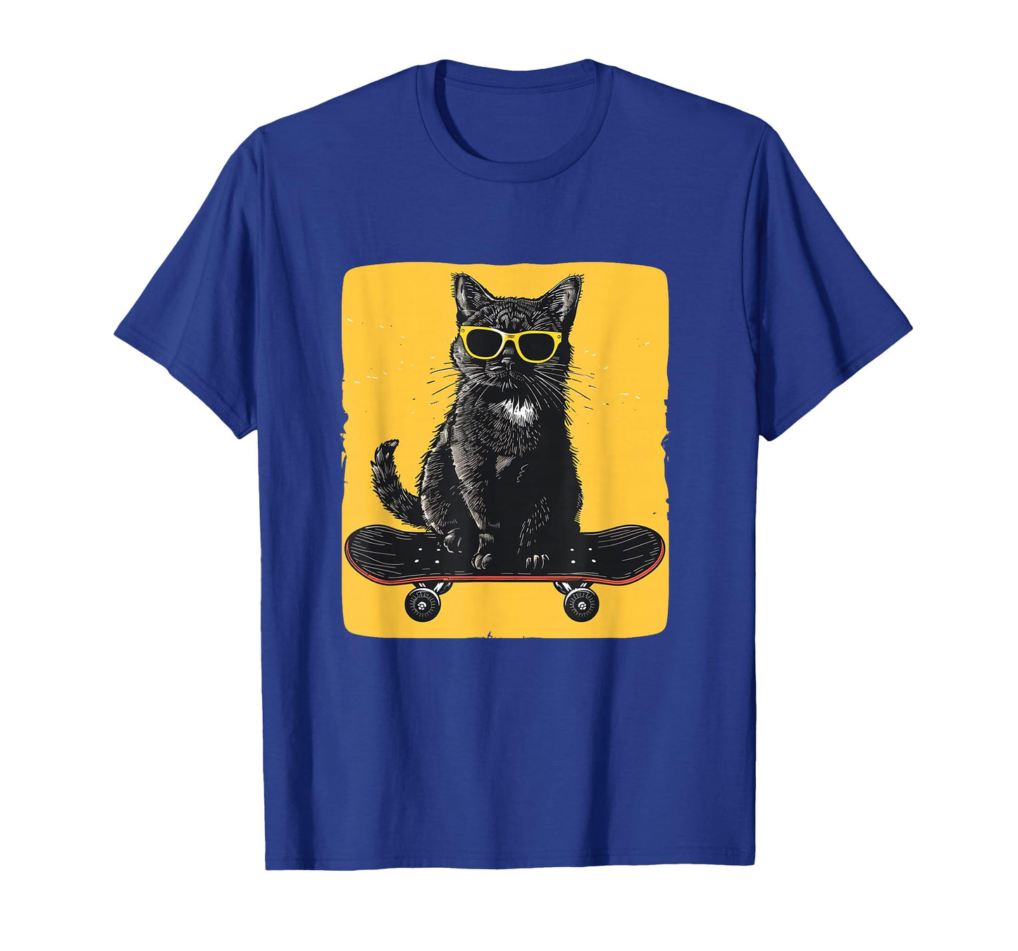 Cool Sunglasses Cat on a Skateboard for a Trendy Ride T-Shirt