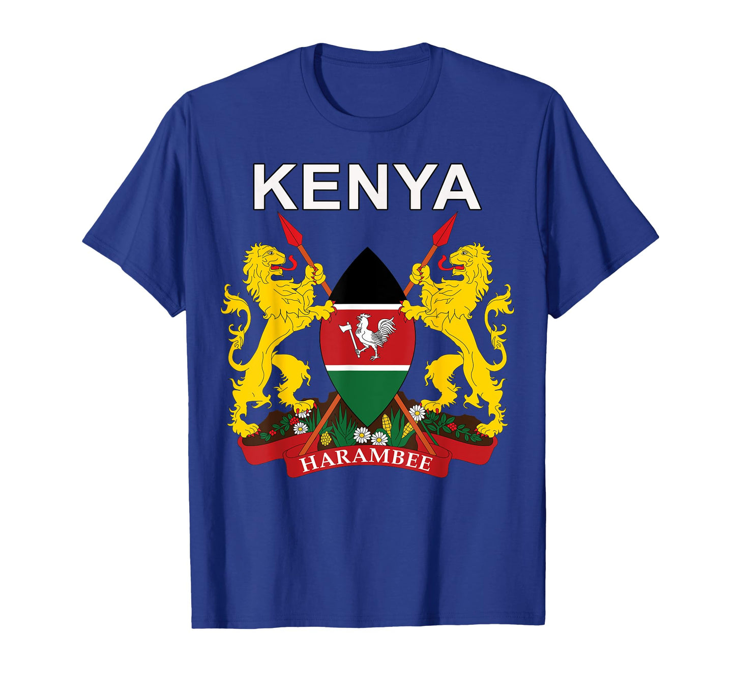 Kenya Emblem Cultural Background T-Shirt