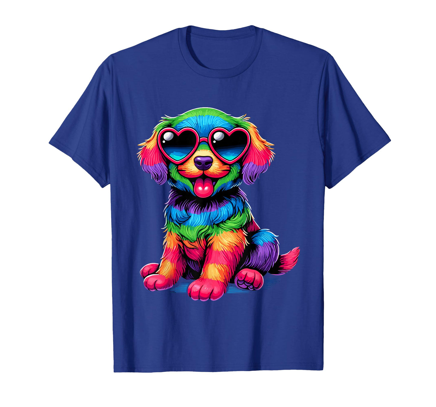 Dog Wearing Glasses Heart Puppy Love Dog T-Shirt
