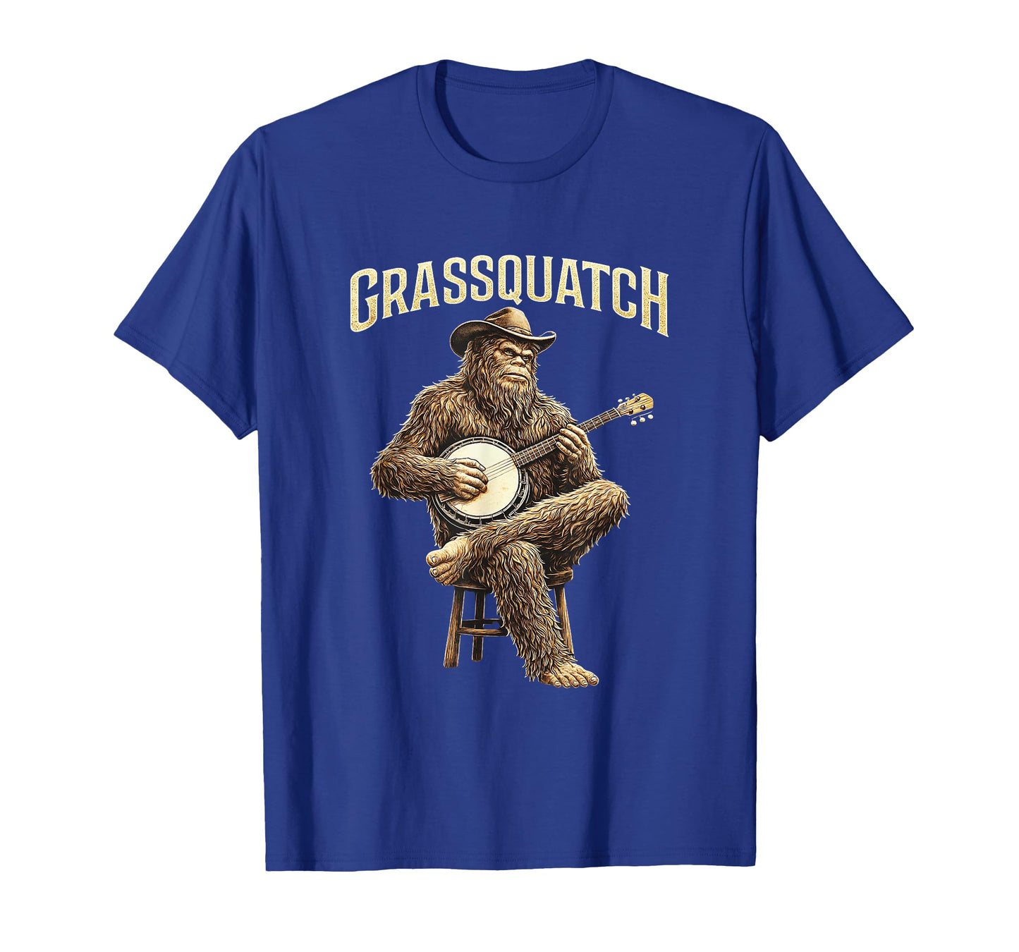 Bigfoot Grassquatch Banjo Player Bluegrass Music Banjoist T-Shirt