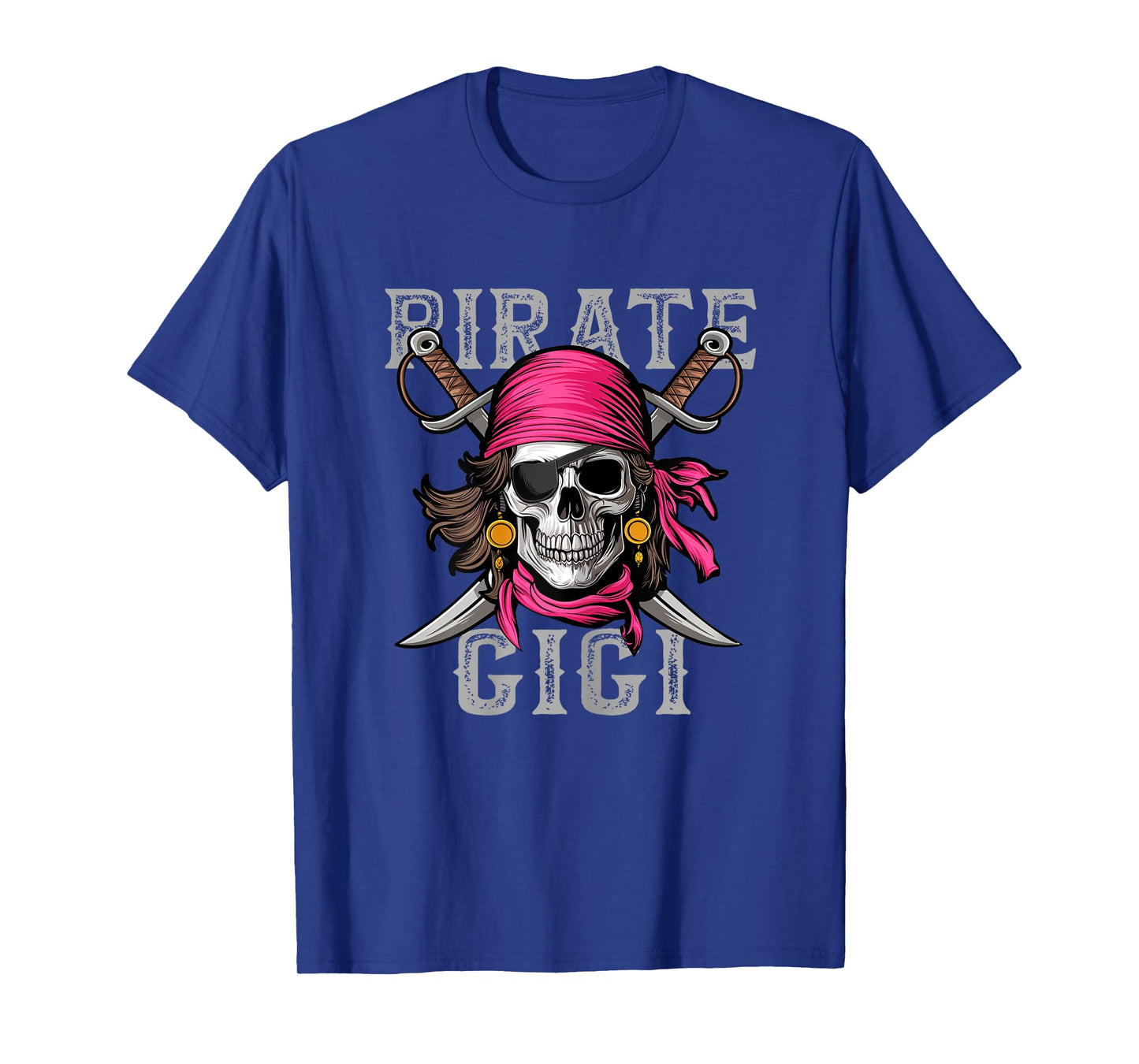 Funny Pirate Gigi Skull Halloween Costumes Family Matching T-Shirt