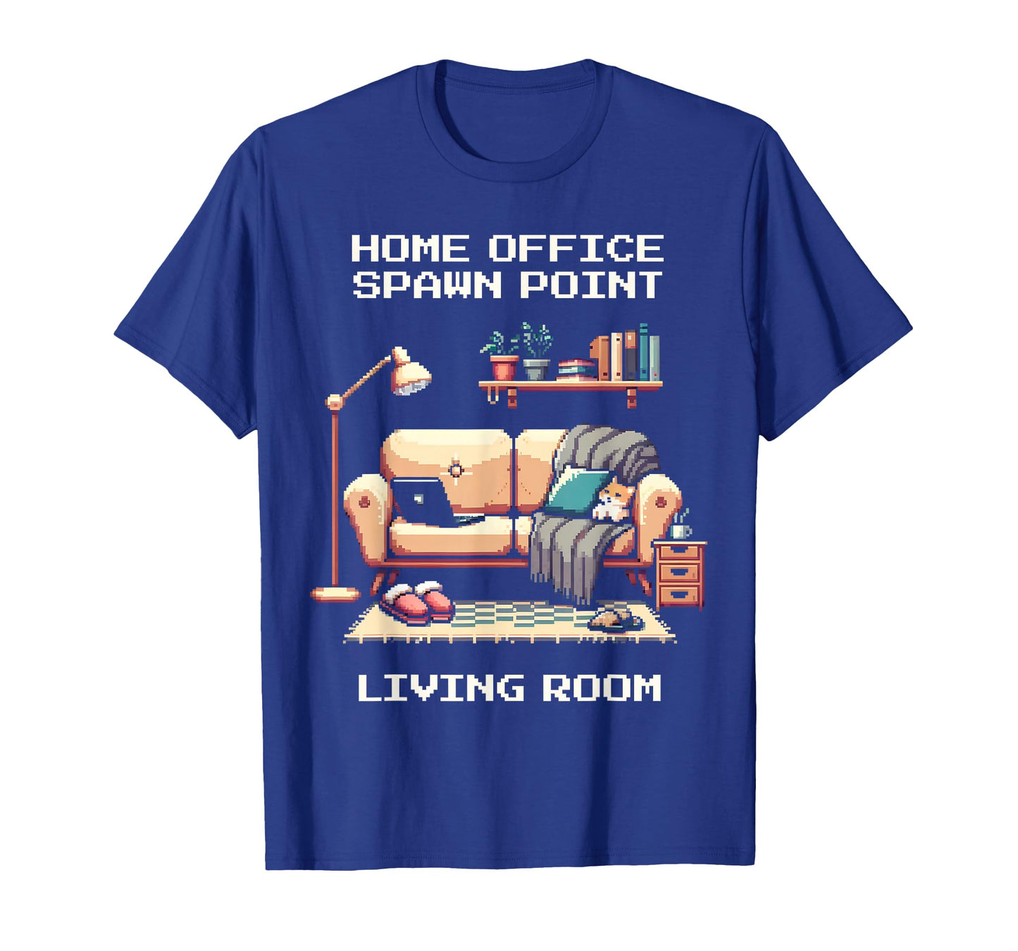 Home Office Spawn Point | Gamer Pixel Art Retro Style T-Shirt