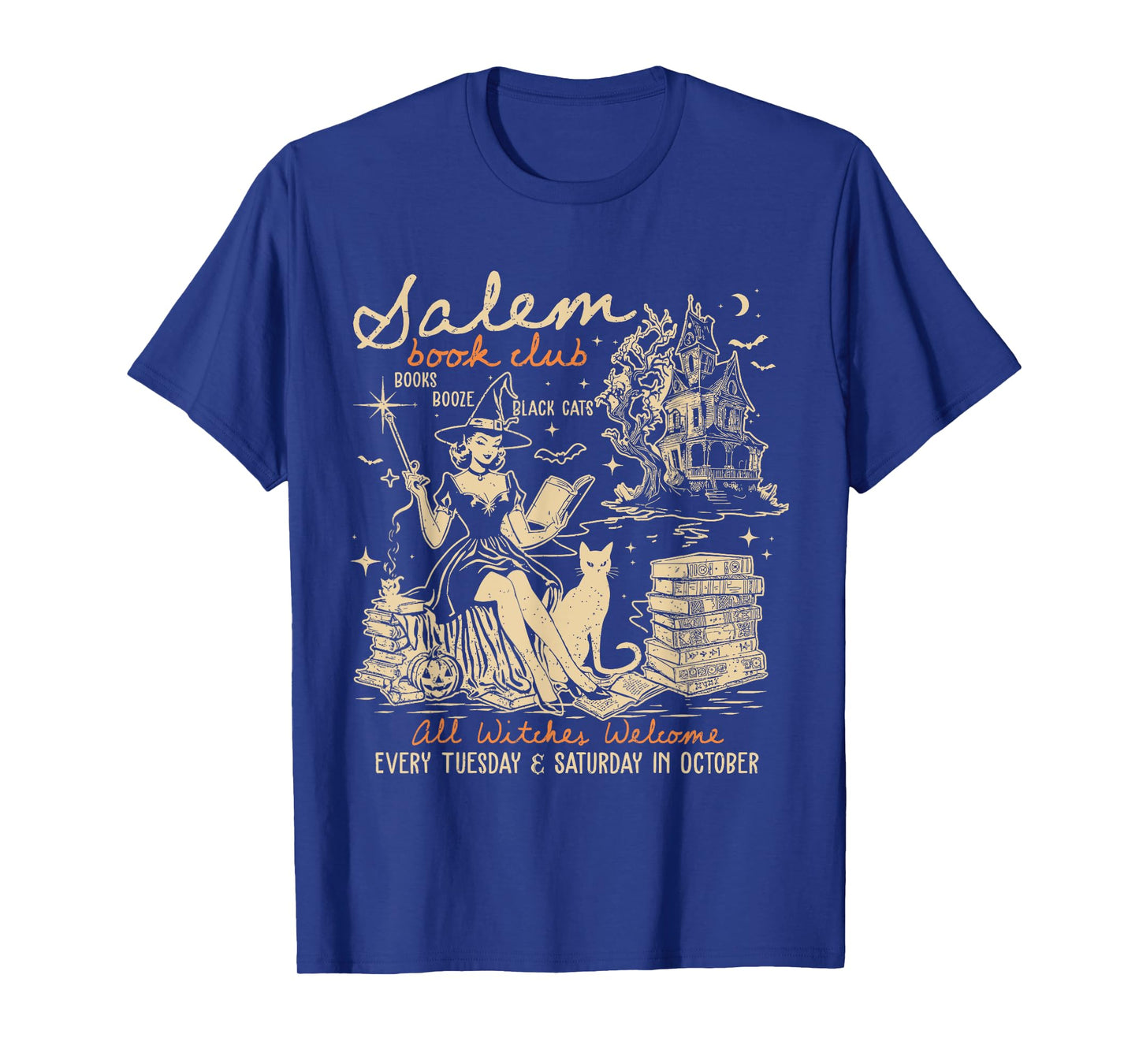Salem Book Club Witches Witchy Witch Spooky Season Halloween T-Shirt