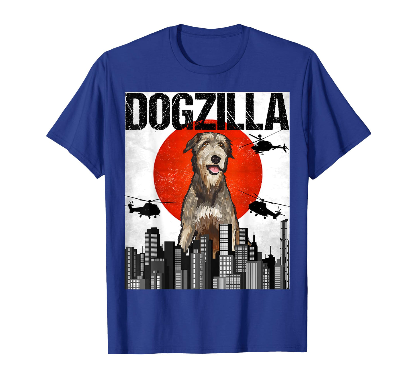 Funny Vintage Japanese Dogzilla Irish Wolfhound T-Shirt