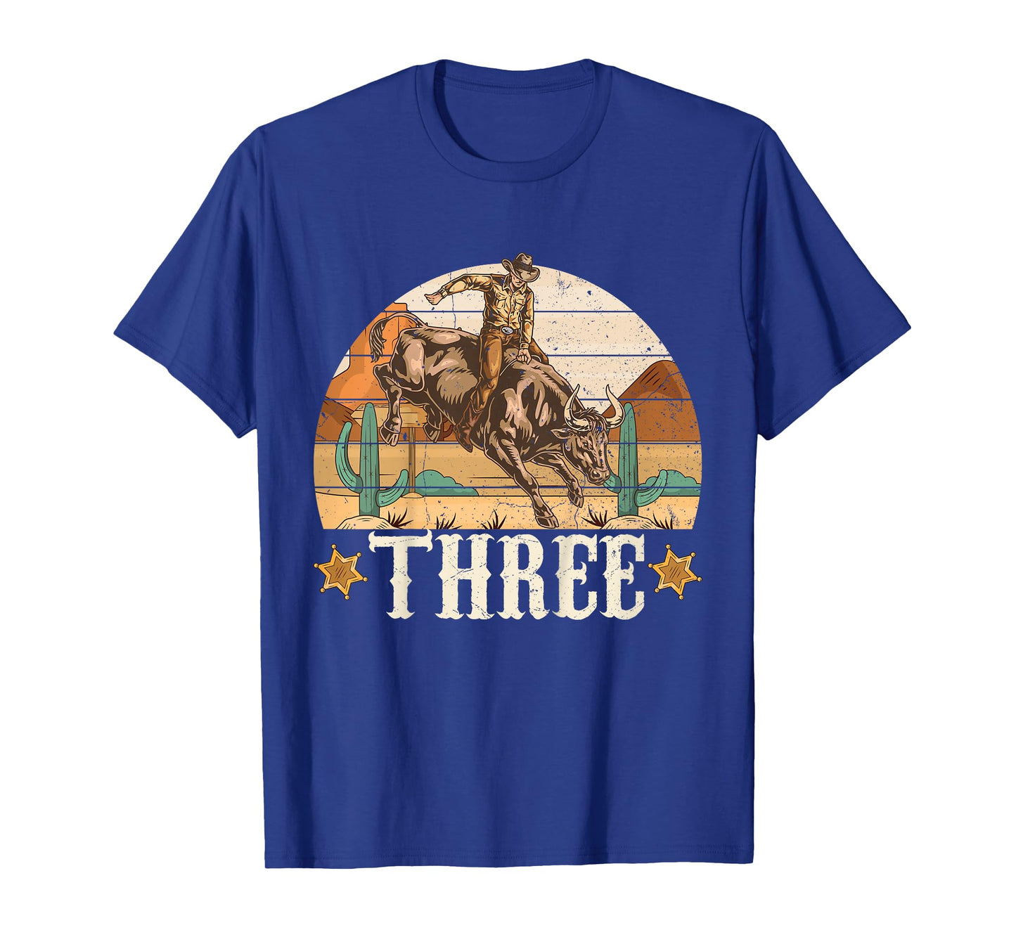 Bull Riding 3rd Birthday 3 Years Old Boy Cowboy Rodeo T-Shirt