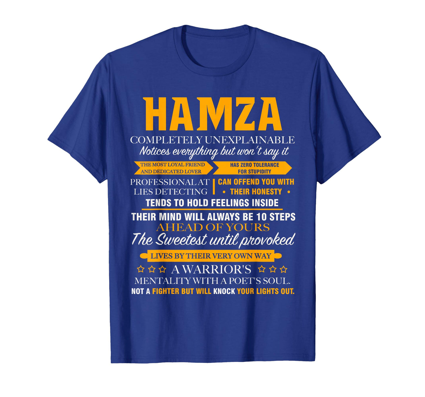 Hamza completely unexplainable name shirt Front Print 1kana T-Shirt